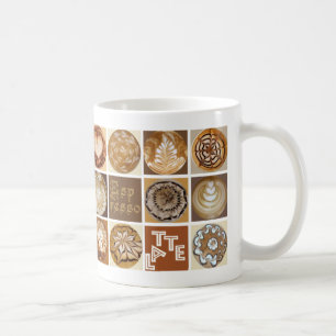Taza De Café Cuadrados del arte de Latte
