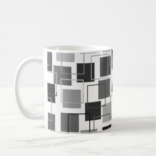 Taza De Café Cuadrados y líneas generales de café Mug