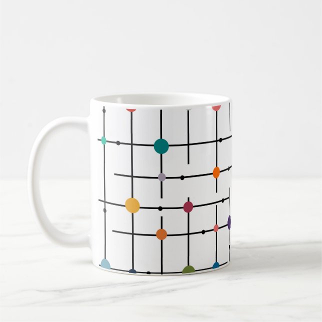 Taza De Café Cuadrícula Atómica Más Grande  (Izquierda)