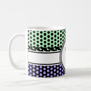 Taza De Café Cuadrícula de puntos negros + tu trasero. y texto