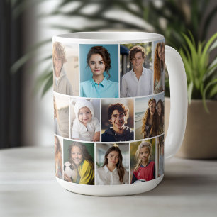 Taza De Café Cuadrícula mínima moderna - 20 Collages de fotos
