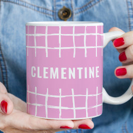 Taza De Café Cuadrícula rosa 4 foto moderna