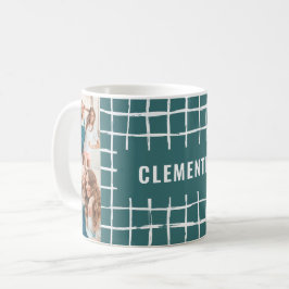 Taza De Café cuadrícula verde azulada 4 foto moderna