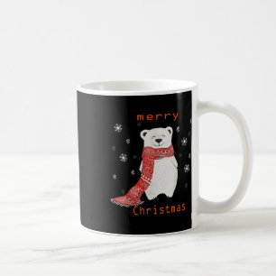 Taza De Café Cuadrillo de oso polar dulce Feliz Navidad Navidad