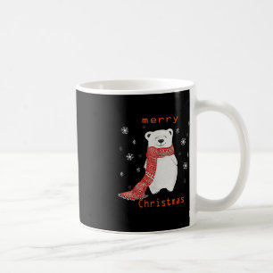 Taza De Café Cuadrillo de oso polar dulce Feliz Navidad Navidad