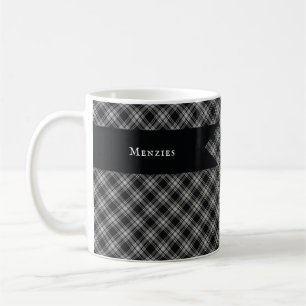 Taza De Café Cuadro Escocés Negro y Blanco de Menzies