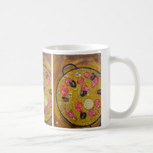 Taza De Café Cuadro Paella De Marisco por Alfred Fox