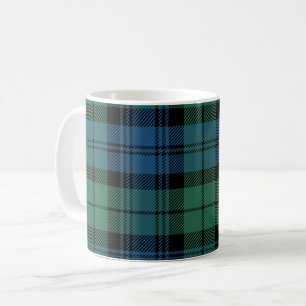 Taza De Café Cuadro Verde Negro Azul Clan Campbell Tartán
