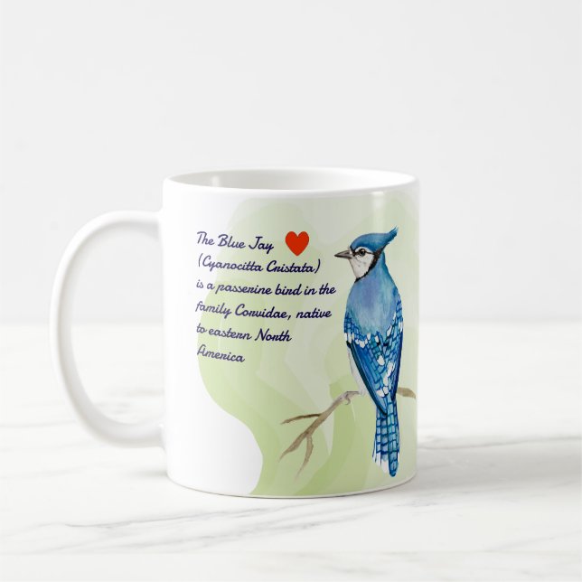 Taza De Café Cuadros de acuarela azul (Izquierda)