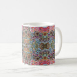 Taza De Café Cuadros de color de agua de los jardines de flores