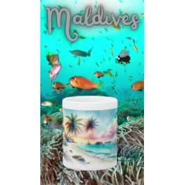 Taza De Café Cuadros de Esbozo de Lujo de Maldivas |