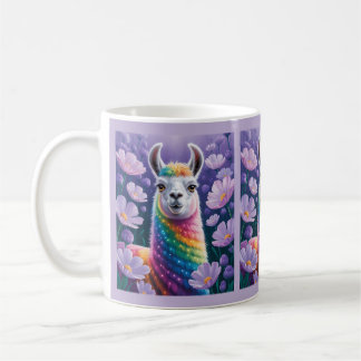 Taza De Café Cuadros de llama arco iris