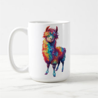Taza De Café Cuadros de llama arco iris