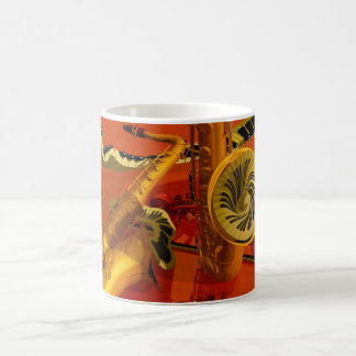 Taza De Café Cuadros musicales Piano, guitarra eléctrica, canci