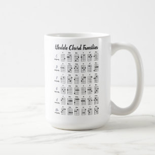 Taza De Café Cuadros Personalizados Ukulele Gráficos Uke Chords