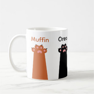 Taza De Café Cuadros simples Cuatro Rutas De Gato Nombre Person