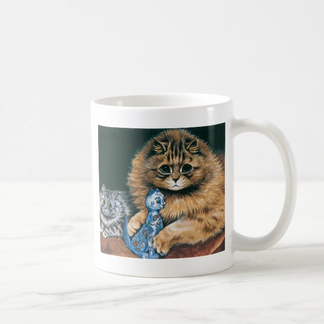 Taza De Café ¿Cuál amo mejor? Ilustraciones del gato de Louis (Derecha)