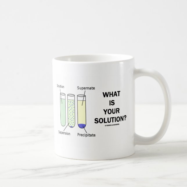 Taza De Café ¿Cuál es su solución? (Humor de la química) (Derecha)