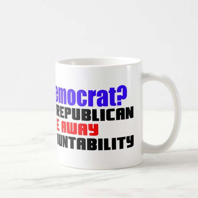 Taza De Café ¿Cuál es un Demócrata? (Derecha)