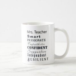 Taza De Café Cualidades de las grandes profesoras personalizada