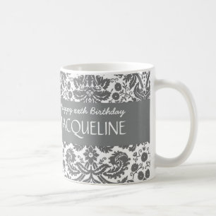 Taza De Café Cualquie cumpleaños del año para su damasco de
