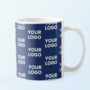 Taza De Café Cualquier imagen o logotipo comercial editable Azu