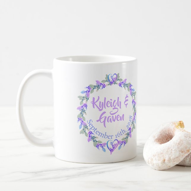 Taza De Café Cualquier nombre Aniversario de la Mug de Regalo F (Con donut)