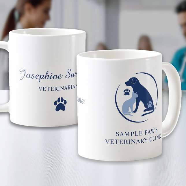 Taza De Café Cualquier Personalizado de nombre veterinario de l (Subido por el creador)