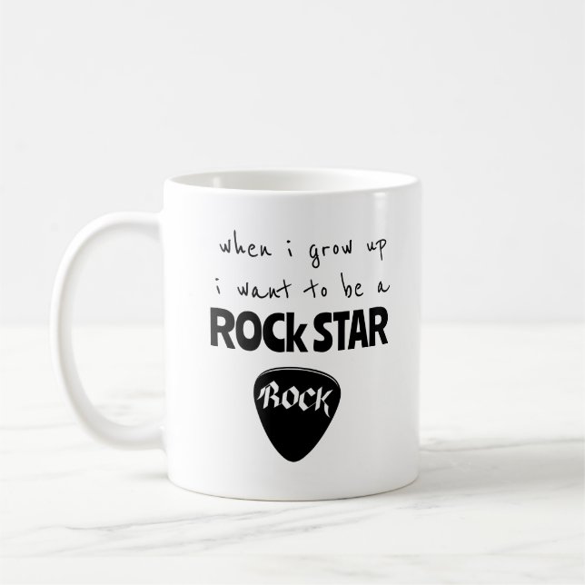 Taza de café Cuando crezca estrella de rock (Izquierda)