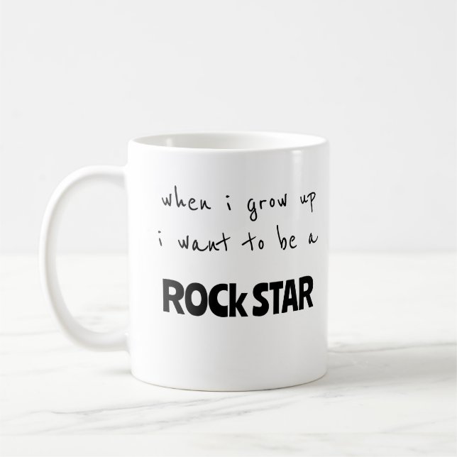 Taza De Café Cuando crezca estrella de rock (Izquierda)