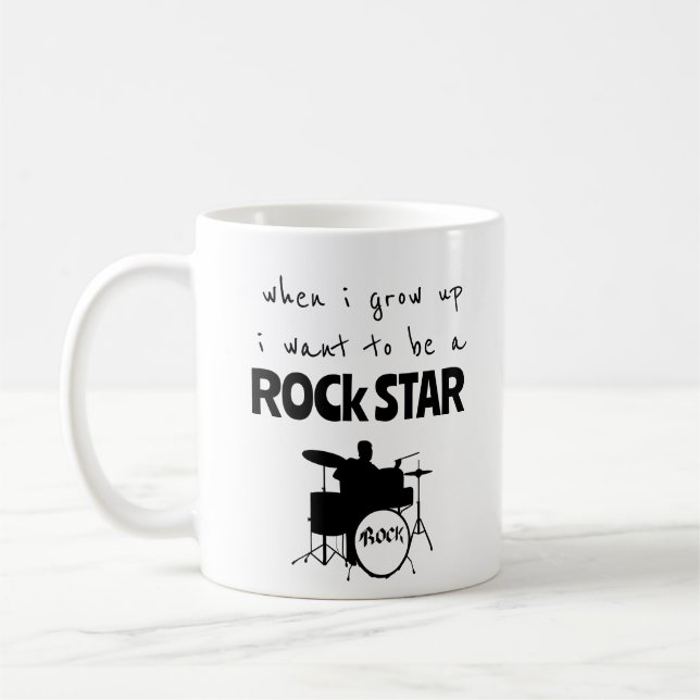 Taza De Café Cuando crezca rock Star Coffee Mug (Izquierda)