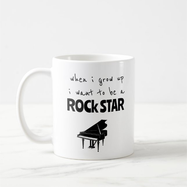 Taza De Café Cuando crezca rock Star Coffee Mug (Izquierda)