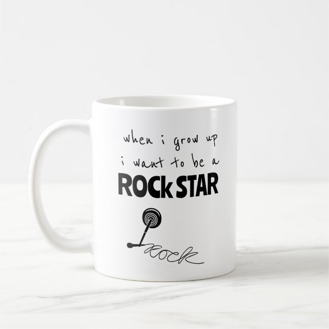 Taza De Café Cuando crezca rock Star Coffee Mug (Izquierda)