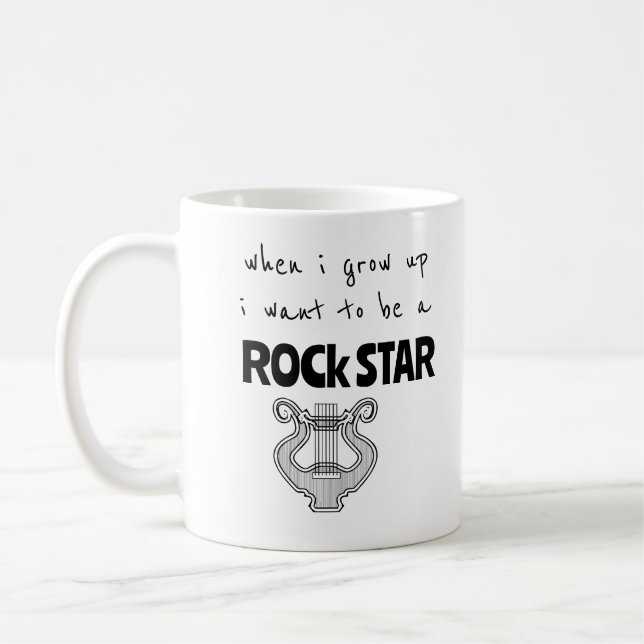 Taza De Café Cuando crezca rock Star Coffee Mug (Izquierda)