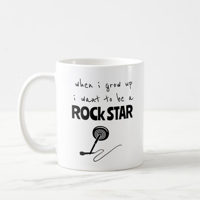 Taza De Café Cuando crezca rock Star Coffee Mug (Izquierda)