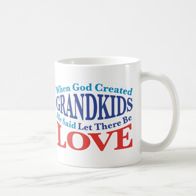 Taza De Café Cuando Dios creó a los nietos (Derecha)