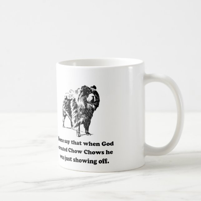 Taza De Café Cuando dios creó perros chinos de perro chino (Derecha)