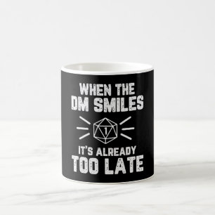 Taza De Café Cuando el DM sonríe RPG Nerd