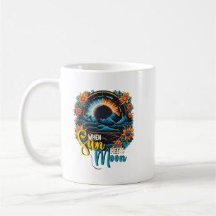 Taza De Café Cuando el sol se encuentra con la luna, los vibros