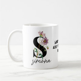 Taza De Café Cuando en duda la Flora Púrpura Clásica Personaliz