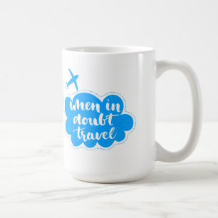 Taza De Café Cuando en nube del viaje de la duda