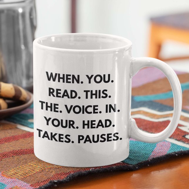 Taza De Café Cuando lea esto (pauses mug)