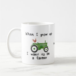 Taza De Café Cuando me crezco quiera ser un granjero