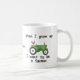 Taza De Café Cuando me crezco quiera ser un granjero