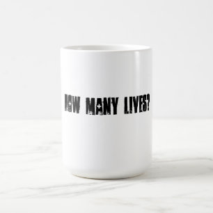 Taza De Café Cuántas vidas asaltan (negro y el blanco)