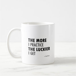 Taza De Café Cuanto más practico, más suerte tengo