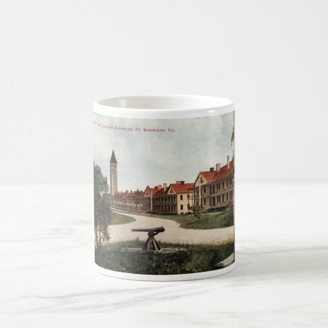 Taza De Café Cuarteles pie Sheridan IL 1915 V de la infantería (Centro)