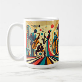 Taza De Café Cuarteto de la Edad de Jazz de Mid Century
