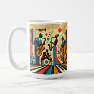 Taza De Café Cuarteto de la Edad del Jazz de mediados de siglo