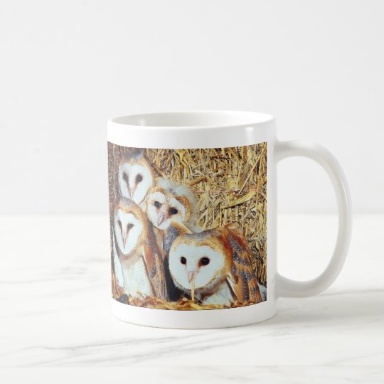 Taza De Café Cuarteto de lechuzas comunes